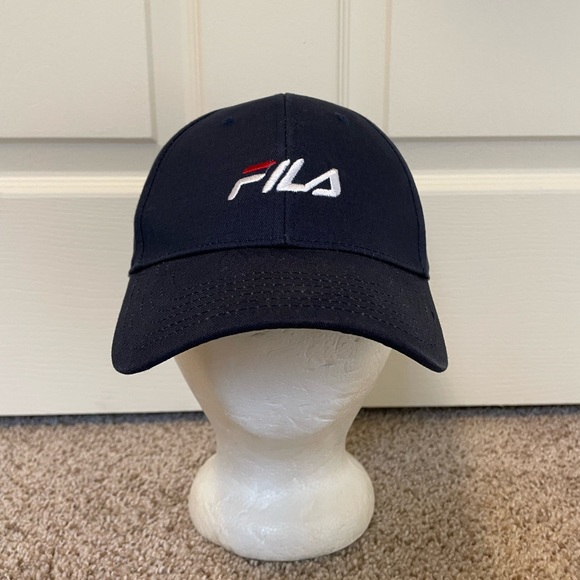Fila Hat Cap Adjustable Embroidered Blue New with‎ Tags Low Profile - Picture 1 of 5